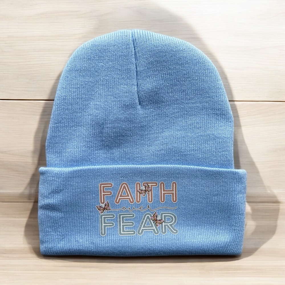 Soft Blue beanie with satin inside